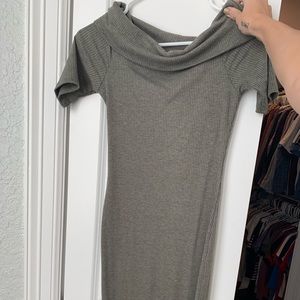 Olive off the shoulder dress